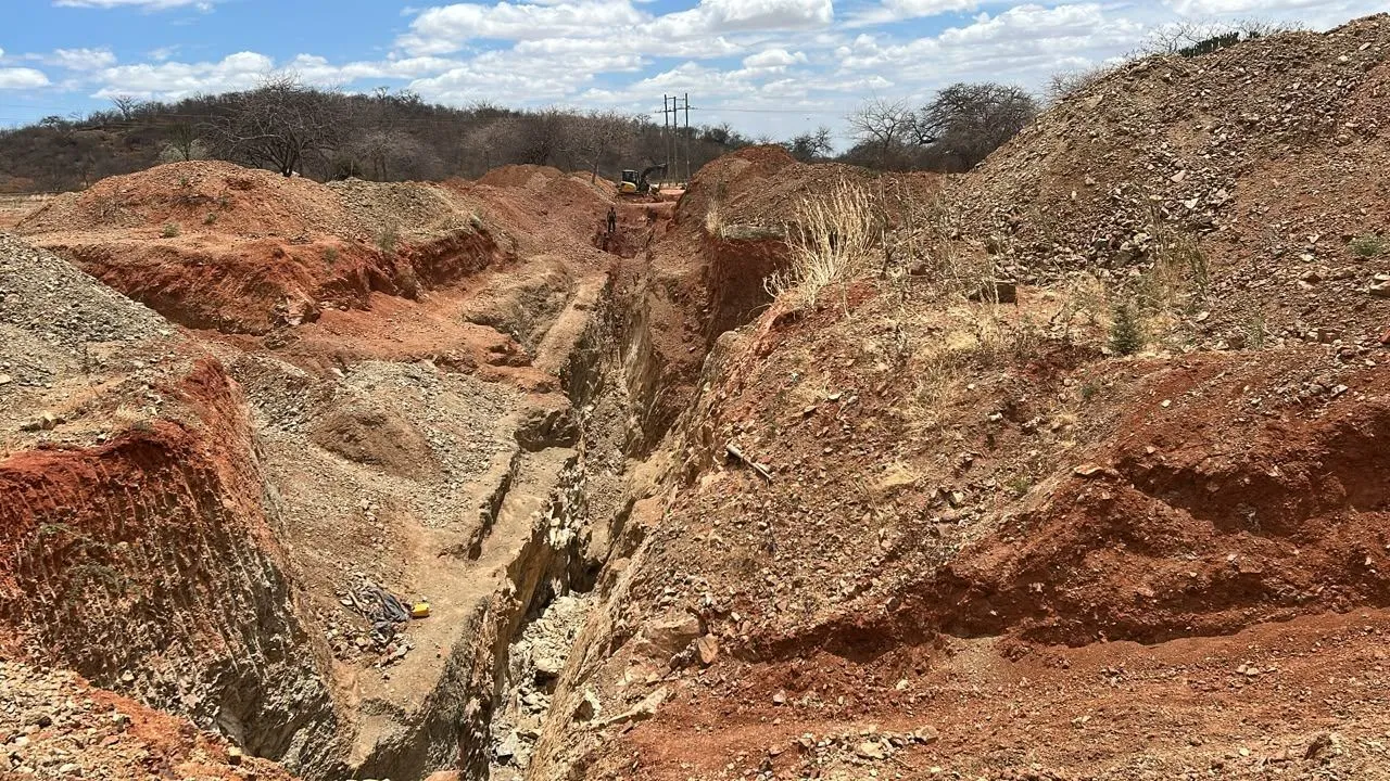 Open-pit trench along the vein, Msesule, September 2026.