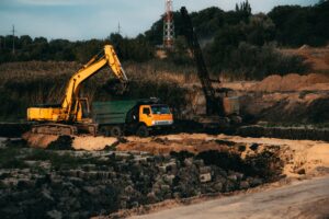 Excavateur pour des projets miniers